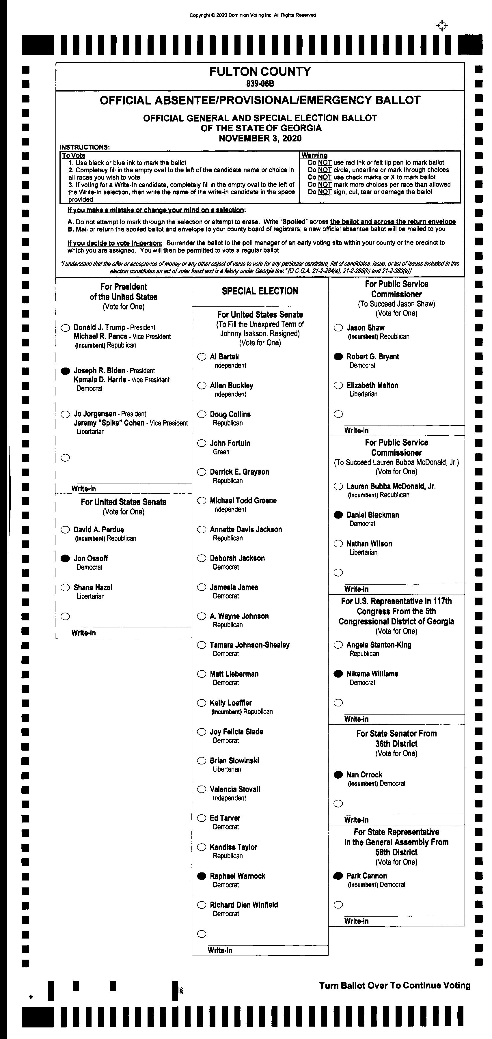 Doubled Ballot